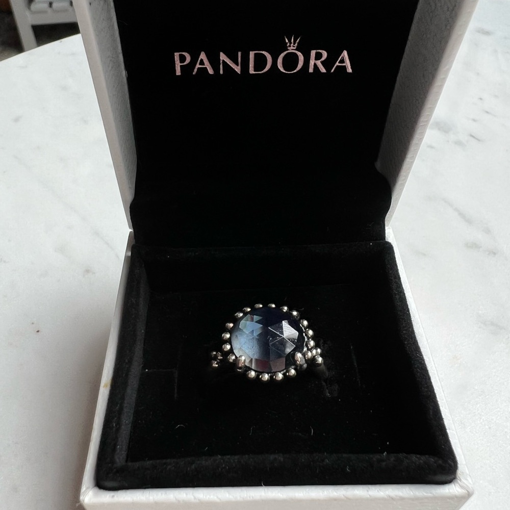 Pandora Midnight Star Ring with Box